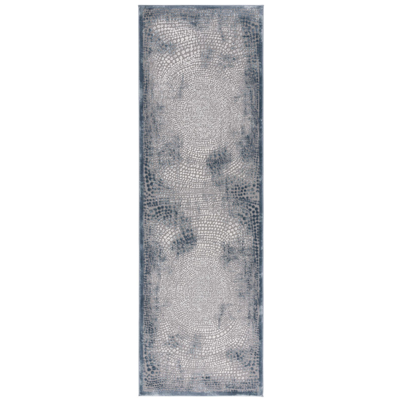 Tapis abstrait Bobak Performance, Tapis de couloir 2 pi 7 po x 8 pi