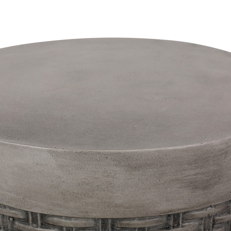 Table d'appoint d'extérieur ronde en béton