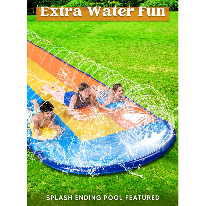 22.5FT Triple Water Slide with 3 BodyBoards