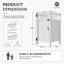 Ensemble de douche d'extérieur avec porte H 7 pi x l 3,8 pi x L 3,8 pi Edrosie
