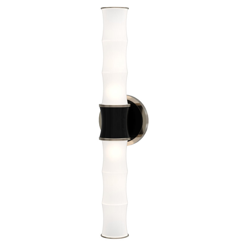 Kane 2 - Light Up/Down Wall Sconce, Obsidian/Silver