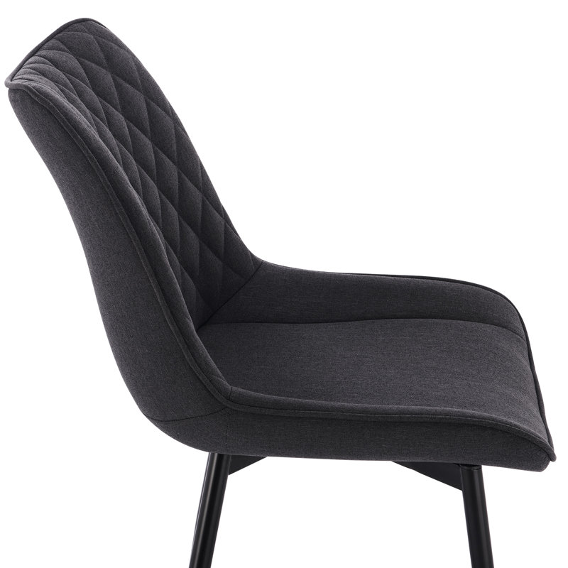 Zuri Upholstered Dining Chair, Dark Grey