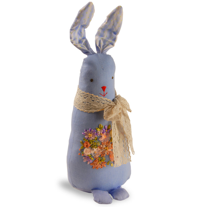 Tissu lapin bleu 20 po