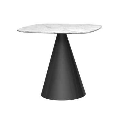Bedminster Marble Top Metal Base Dining Table