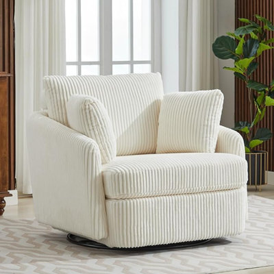 Oversized Swivel Accent Chair Large Armchair For Living Room