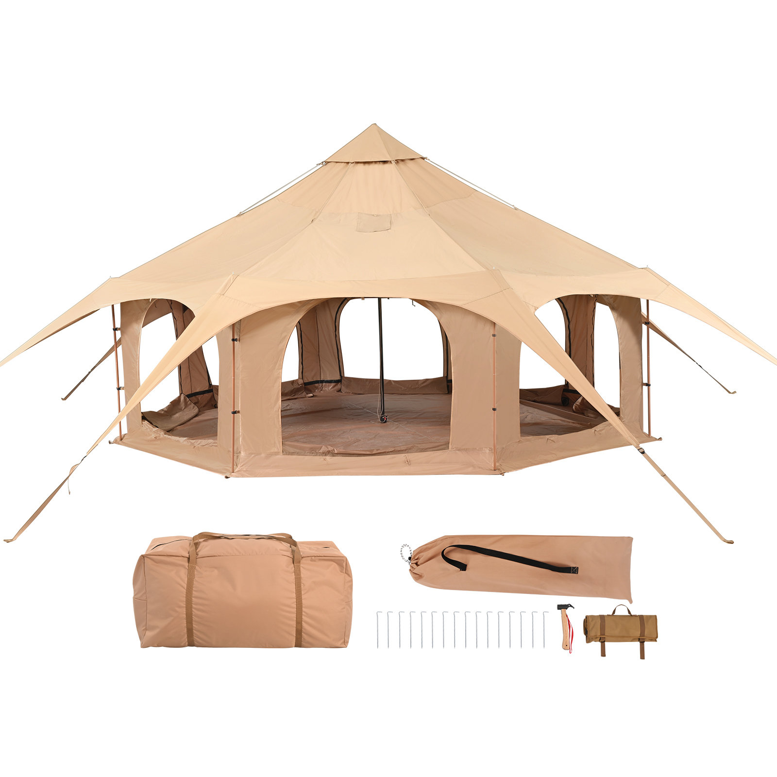 VEVOR Canvas Tent, 4 Seasons 5 m/16.4 ft Bell Tent & Reviews | Wayfair