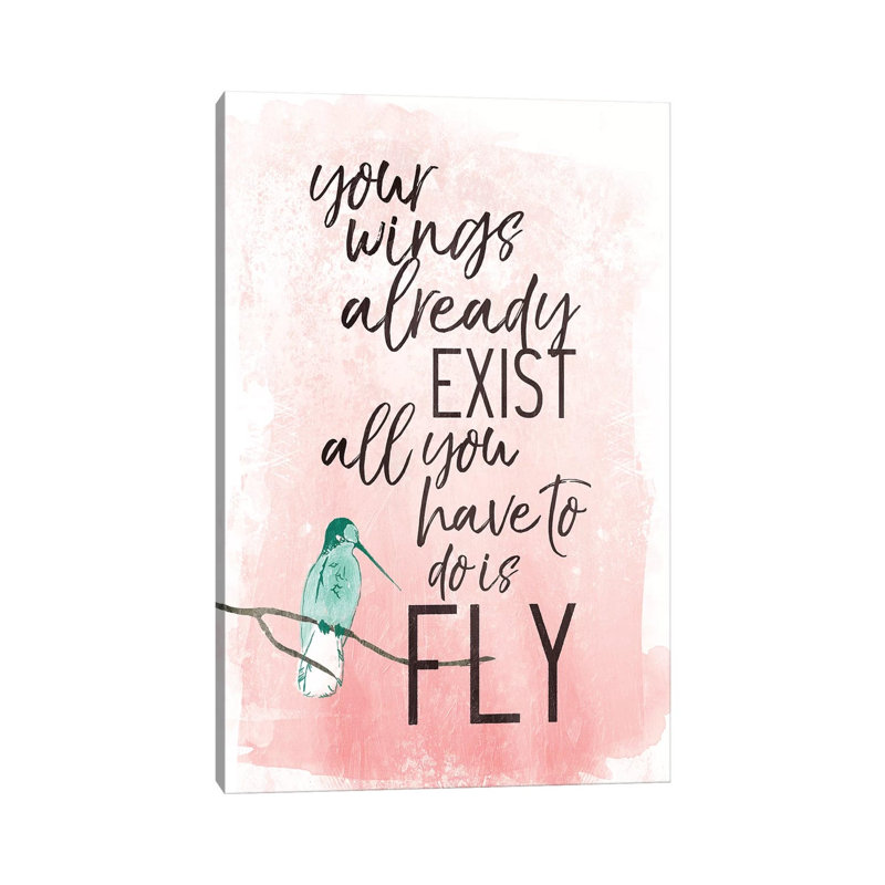 Fly 1 Piece Wall Art on Canvas, 152.4cm H x 101.6cm W x 3.81cm D, Wrapped Canvas