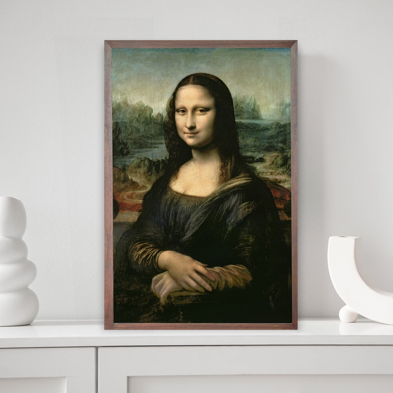 Mona Lisa, C.1503-6 Contemporary Wall Art Print 1 Piece Wrapped Canvas Wall Art, 45.72cm H x 30.48cm W