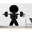 «Girl in Gym», autocollant mural, pouvoir, remise en forme, femmes, squat, décoration, entraînement, vinyle, autocollants muraux, chambre à coucher, 265DRE-1411712640-1411712651