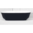 Victoria + Albert Amiata 16.25'' Gloss White/Matte Black Blue Volcanic Limestone Rectangular Bathroom Sink