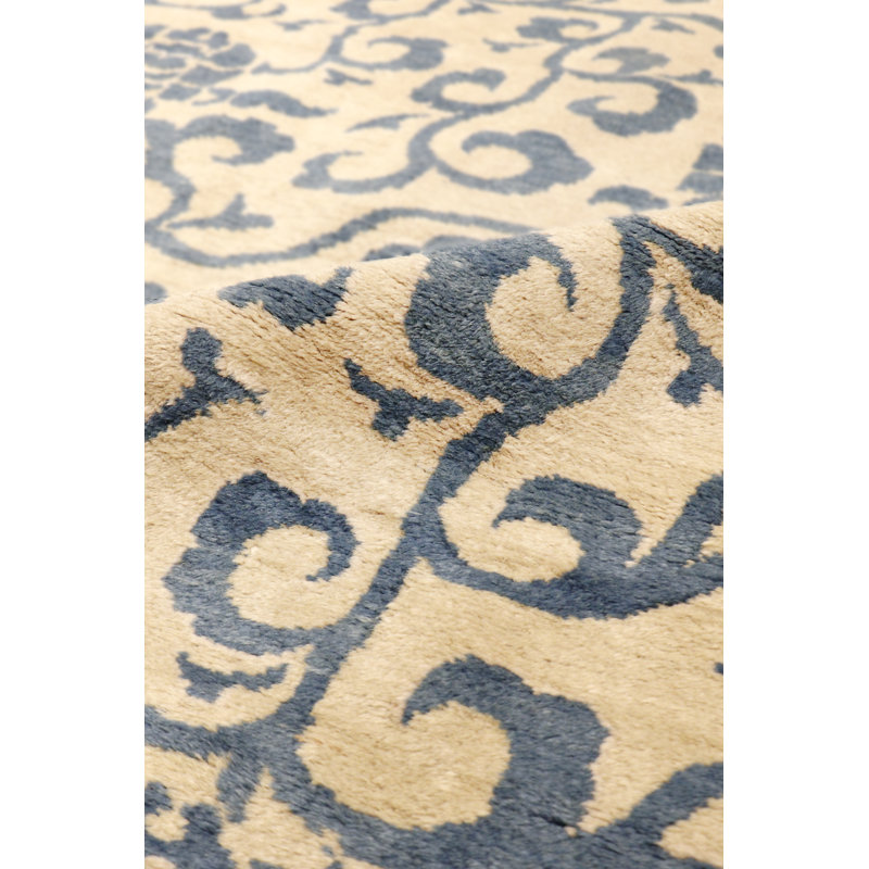Tapis ivoire noué à la main Kensu