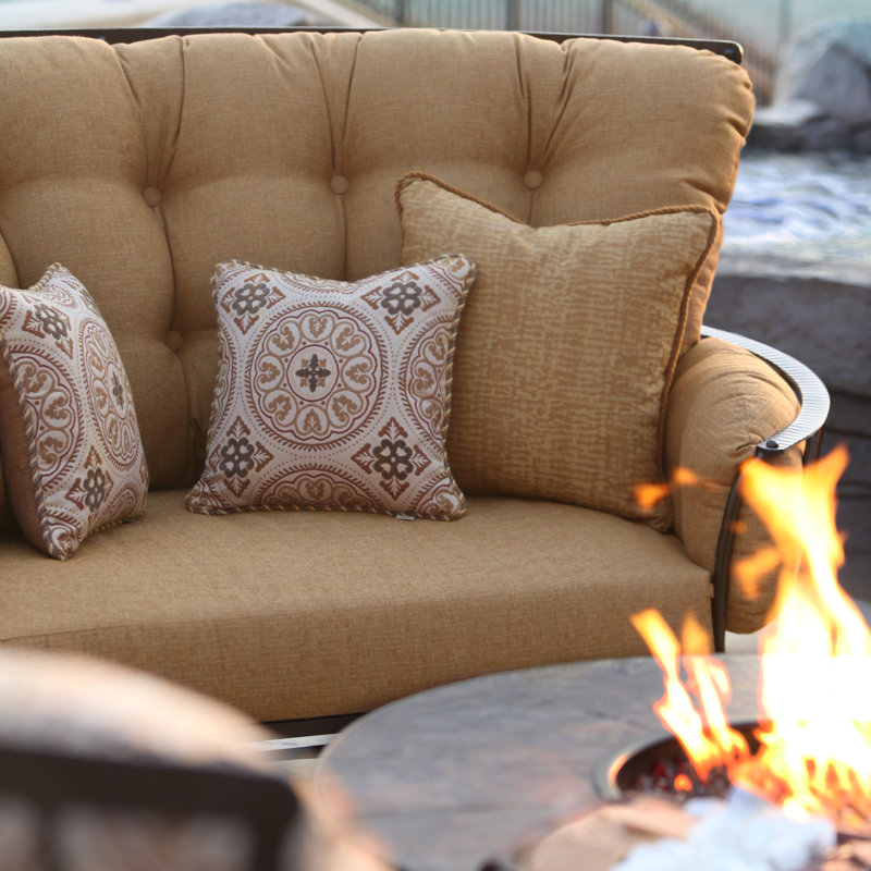 Monterra Outdoor 2 - Seat Loveseat, Carbon Black, Cast Silver