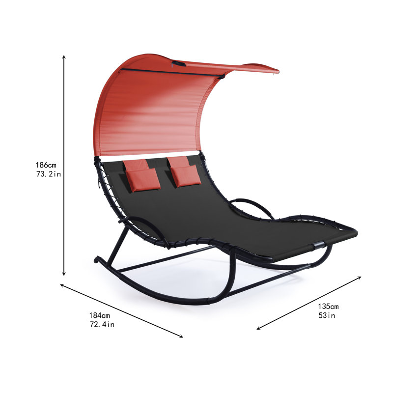 Chaise de patio Yara, Terre cuite/noir