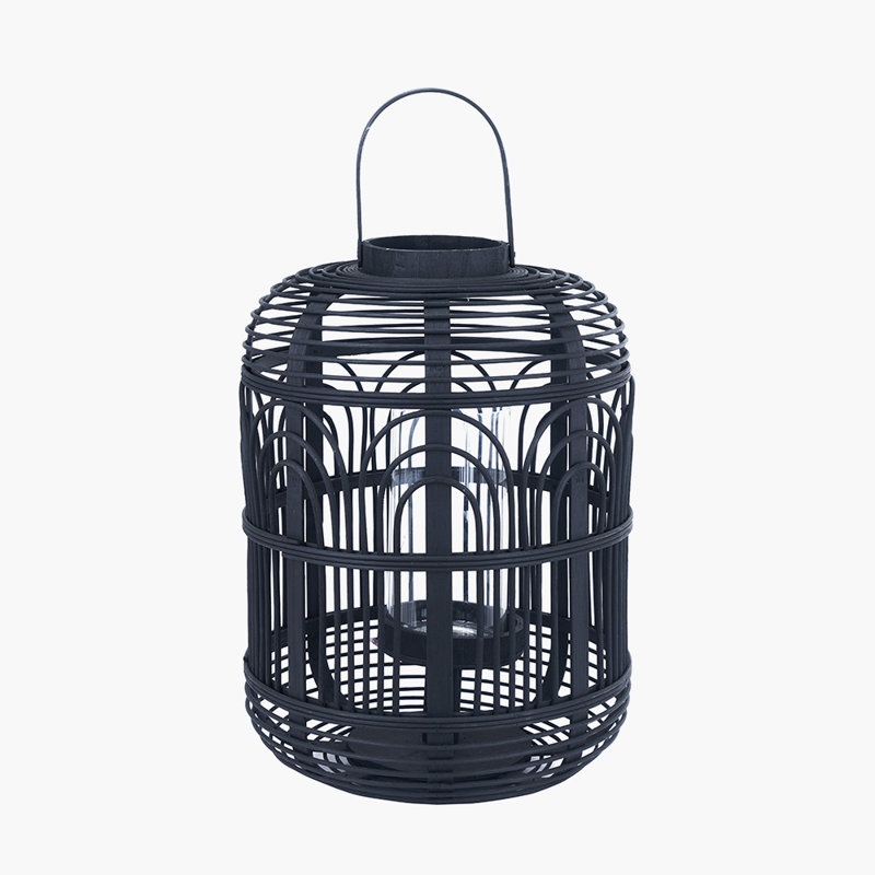 Lantern, 45" H x 31" W x 31" D, Black