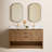 55'' Double Bathroom Vanity with Quartz Top-95144137