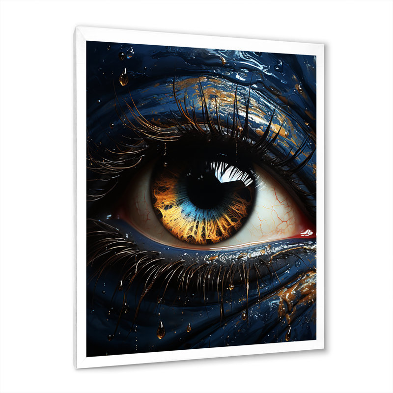 Galaxie interstellaire II - reproduction sur toile, Cadre photo blanc, H 20 po x l 12 po x P 1 po