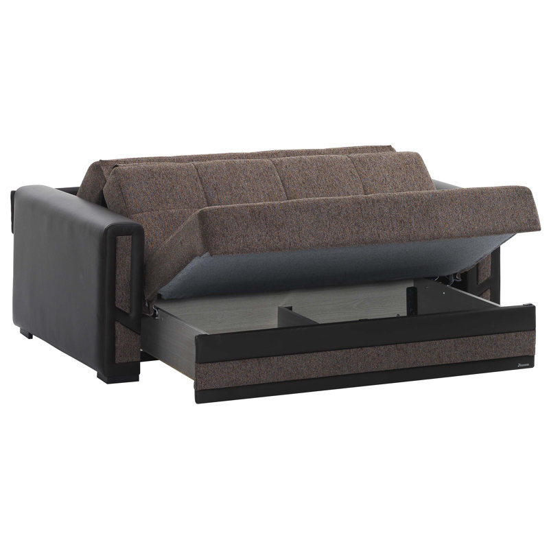 Annalie 70'' Upholstered Sleeper Sofa, Brown Chenille