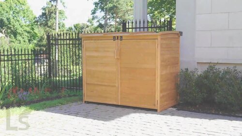 Leisure Season 5-ft x 3-ft Wood Storage Shed - Horizontal Refuse Storage  Shed, Cedar, Lean-to Style (55.0 Cu. Feet) in the Wood Storage Sheds  department at