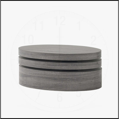 TABLE BASSE MODERNE ROTATIF - Noir mat, polyvalente et élégante pour les espaces de vie contemporains, avec une rotation en douceur de 360 degrés