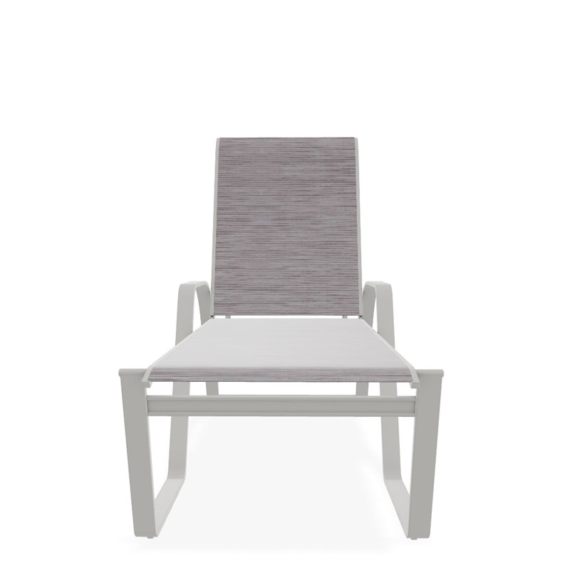 Chaise longue inclinable Holna, Neige texturée, Bleu pacifique 28D