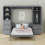 Lit escamotable Murphy avec placard, tiroirs et tablettes