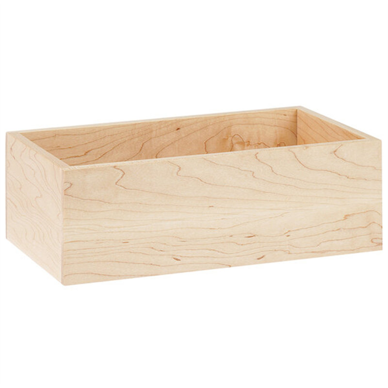 Phillip Blonde Maple Wood Merchandiser Box 0ADA764B54C943B1AC721FE6A473248E, Beige, 3.8" H x 11.4" W x 5.7" D