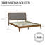 Bethelmie Solid Wood Upholstered Headboard Bed Frame-97285328-107443382