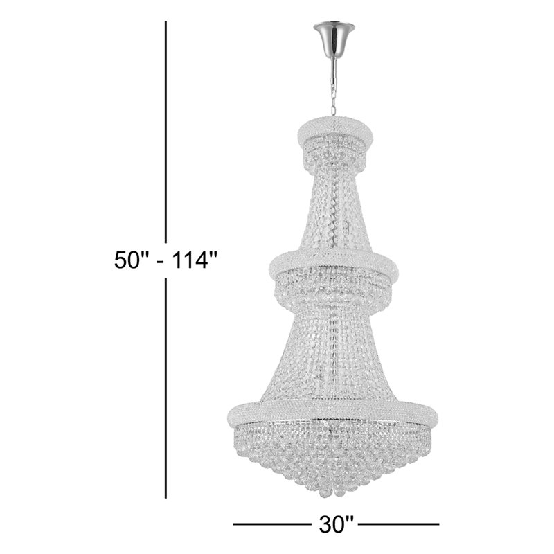 Mckie 23 - Light Dimmable Chandelier, Chrome