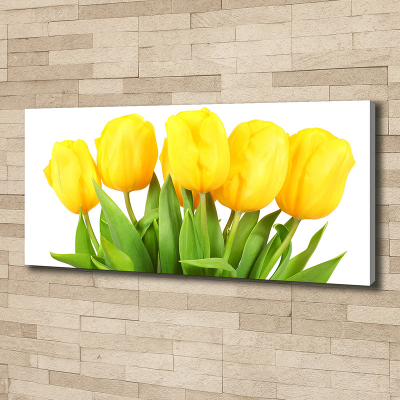 Yellow Tulips - Print on Canvas, Canvas, 50cm H x 125cm W
