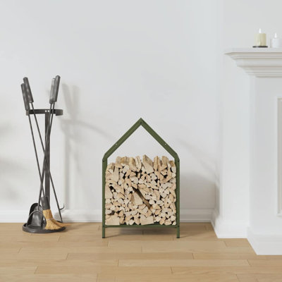 Firewood Rack 15.7X9.8X23.6" Cold-Rolled Steel