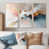 Toile naturelle avec cadre flottant