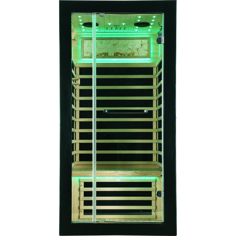 Single-Person Sauna with Starlight Ceiling Lighting and Intelligent Controls