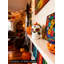  Crâne brodé en mousse décorative - Décoration de crâne décorative pour Halloween, fête à thème et décoration intérieure - plateau de table, tablette, présentoir de cheminée, 6 po de largeur et 7,5 po de hauteur