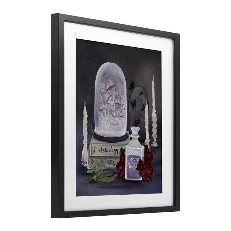 Impression sous verre Spooky Apothecary Vibes, Cadre noir minuit, H 16 po x l 13 po