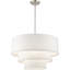 Lustre suspendu 4 lumières en nickel brossé-91957294-91957296-91957295