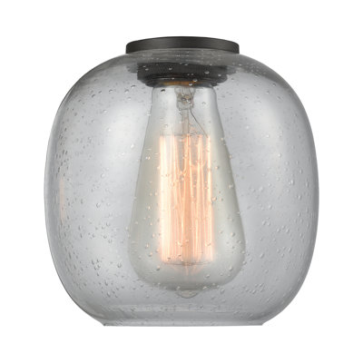 Abat-jour sphérique suspendu en verre transparent l 6 po H 6 po x l 6 po Carlucci