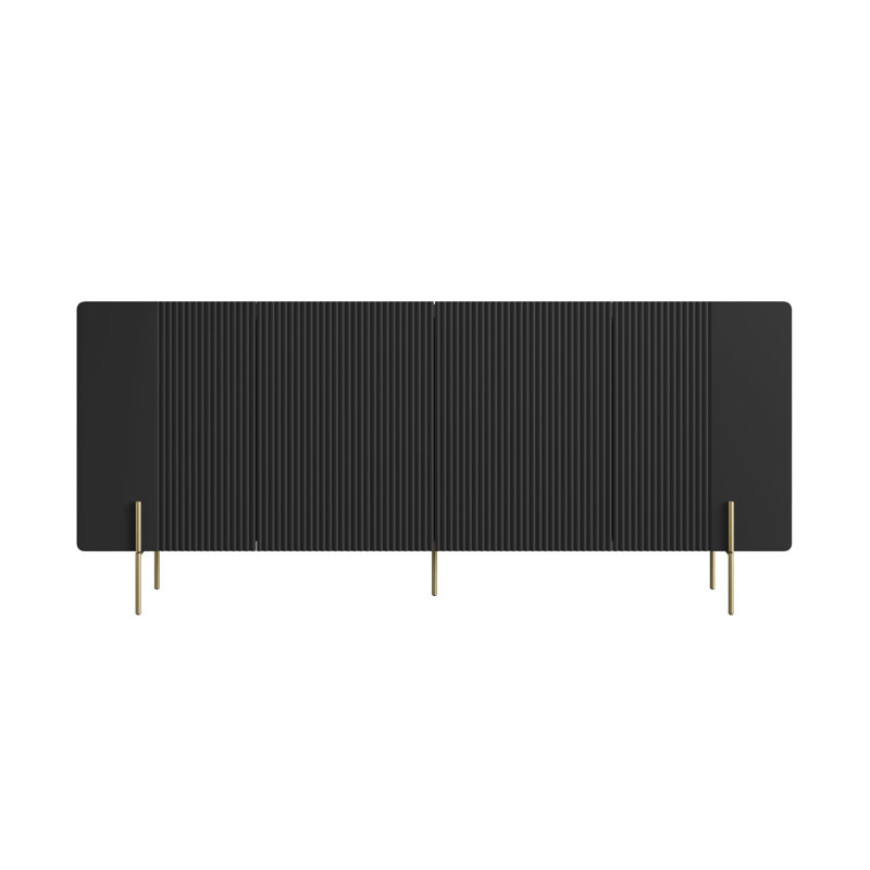 Oteri 200cm Sideboard, Gold/Black