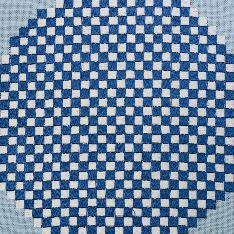 Hansen Embroidery Fabric, Blue/ Medium Blue