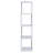 White and Chrome 4-tier Bookcase