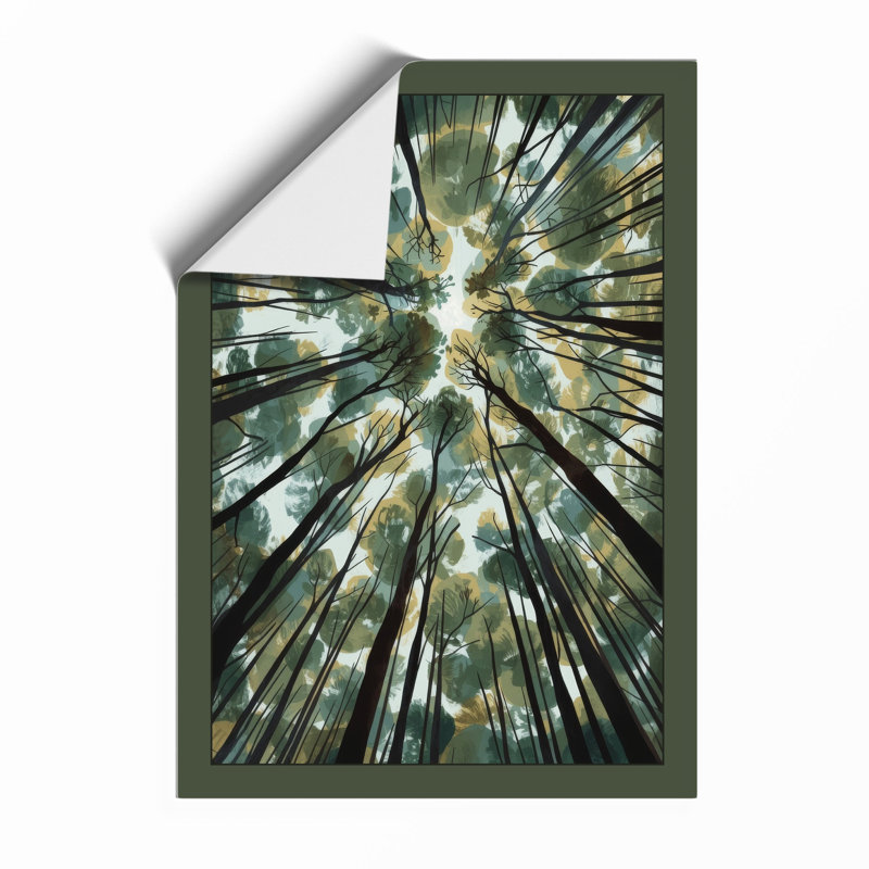Forest Canopy Looking Up Scandinavian - Print, Unframed, A4 - 29.7 x 21.0 cm