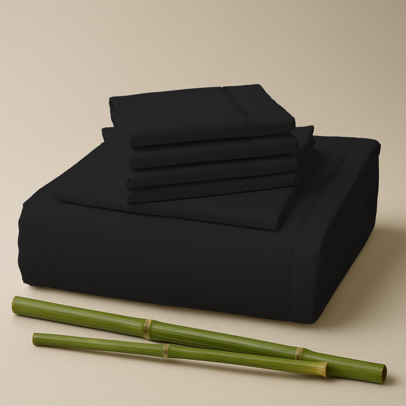 Premium Rayon From Bamboo Blend Sheet Set With Deep Pockets, Cooling and Breathable, Light Khaki