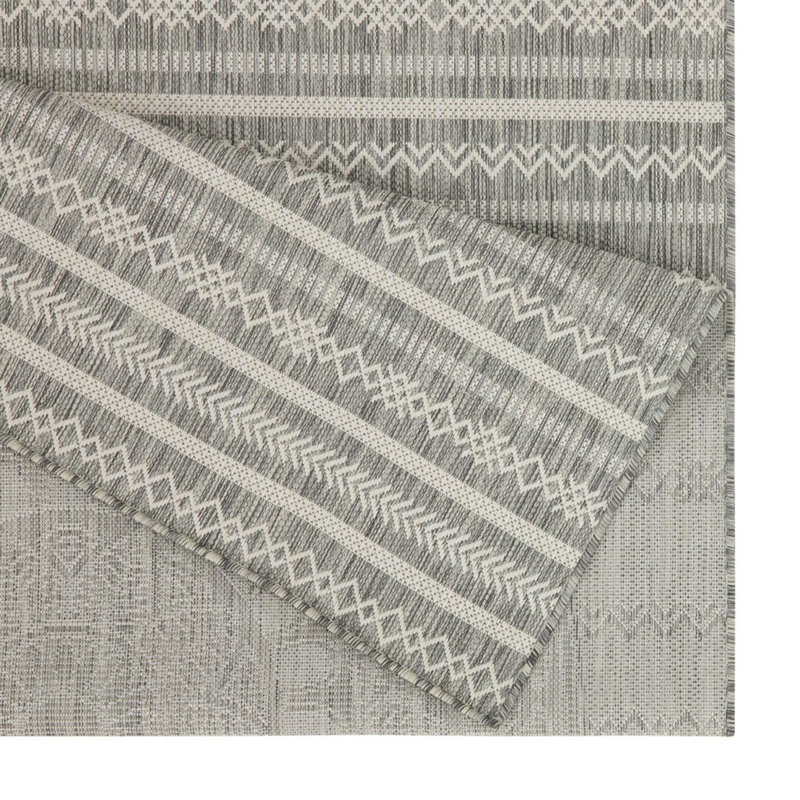 Sunshine GC_HAR2018 Silver Indoor/Outdoor Area Rug, Rectangle 7'10" x 10'3"