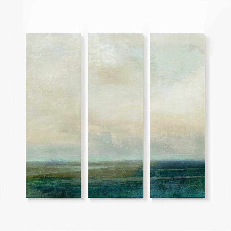 Émeraude enchantée | Impression sur toile 3 panneaux | Combiné, H 48 po x l 48 po
