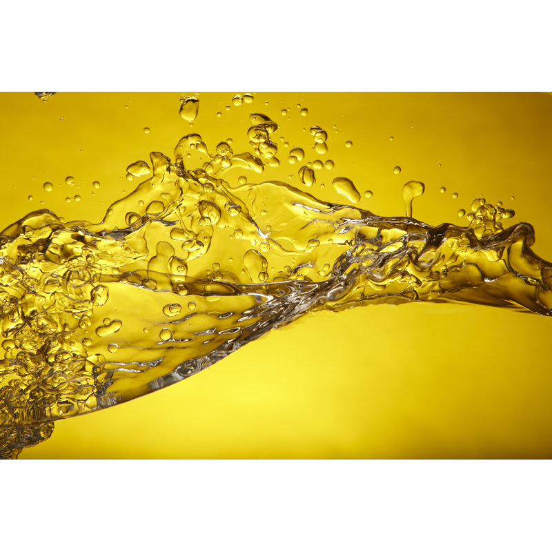 Yellow Bubbles And Splash by Hirkophoto - Wrapped Canvas Print, 61cm H x 91cm W x 3.8cm D