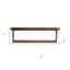 Ensemble de deux tablettes décoratives 36 "à deux niveaux en bois et métal noir et brun