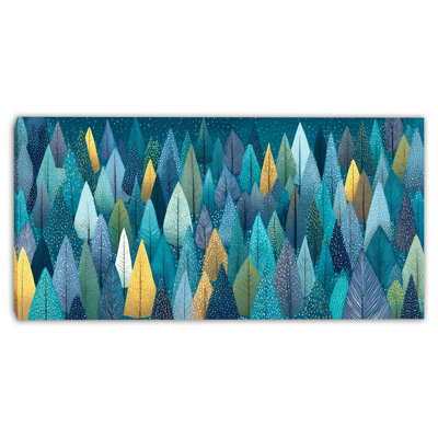 «Winter Forest Leaves», art mural sur toile tendue