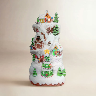 Moments in Time: Christmas Holiday Collection Lighted Gingerbread Mountain Decor