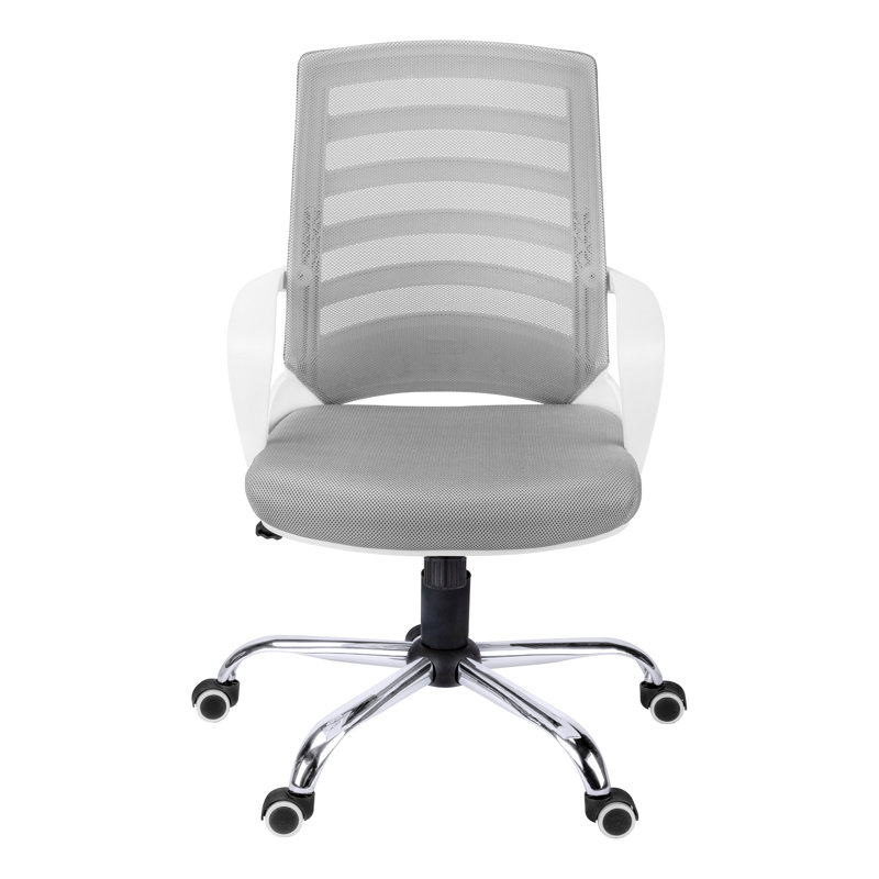 Office Chair, Silver, White