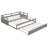  Twin Extending Daybed with Pull-Out Trundle, Expands to King Size, Gray-1142924743