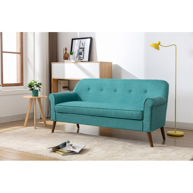 Dorita 67.3'' Wide Loveseat, Turquoise Polyester Blend